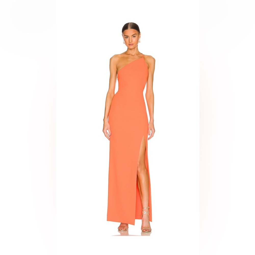 Solace London orange ball gown. Perfect for weddings